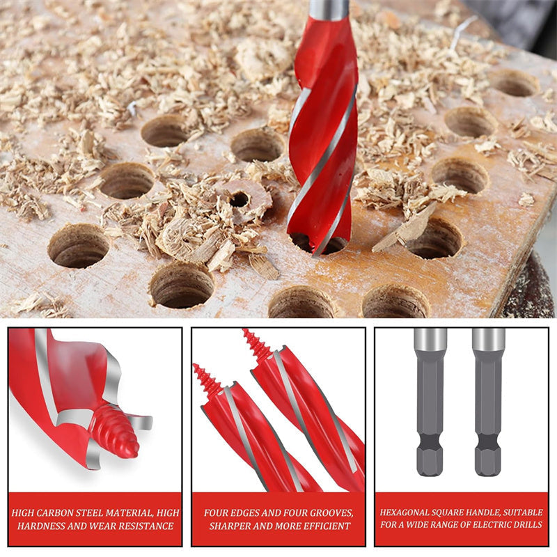 Wood Auger Drill Bit Set 8 Piece 10 to 24 mm 4