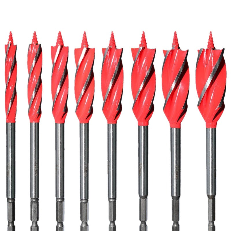 Wood Auger Drill Bit Set 8 Piece 10 to 24 mm on white