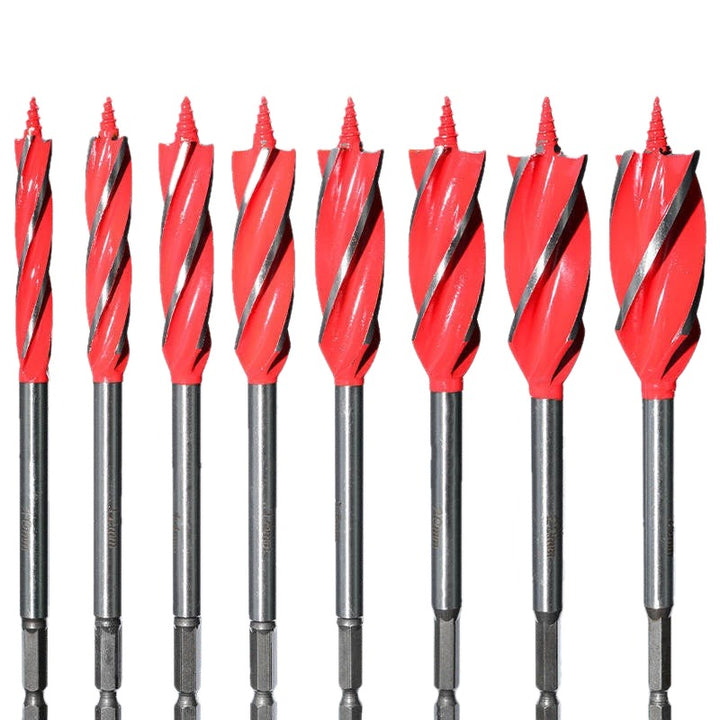 Wood Auger Drill Bit Set 8 Piece 10 to 24 mm on white