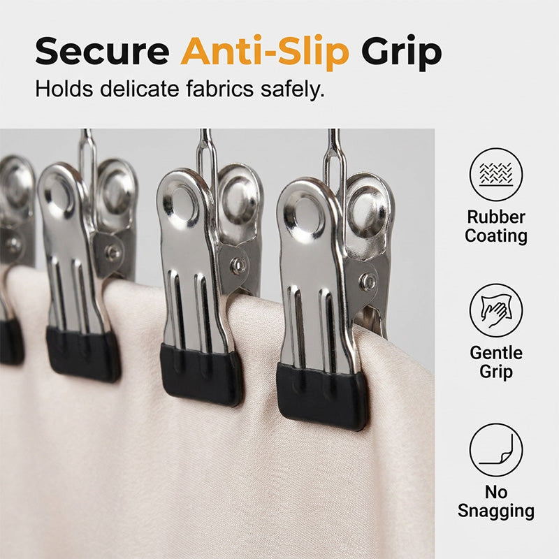 Wooden Clip Hanger with 10 Clips 14 Inch Set of 2 2