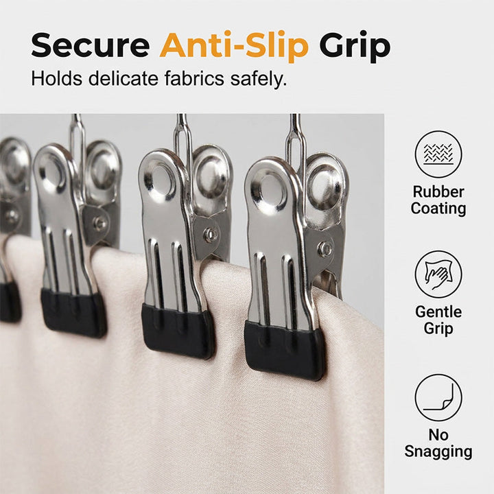 Wooden Clip Hanger with 10 Clips 14 Inch Set of 2 2