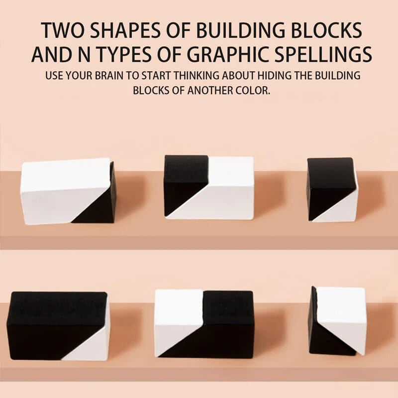Wooden Hidden Block Puzzle with Challenge Cards Set of 3 4