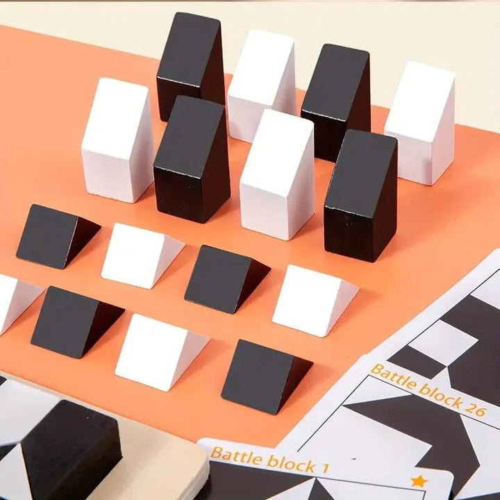 Wooden Hidden Block Puzzle with Challenge Cards Set of 3 5