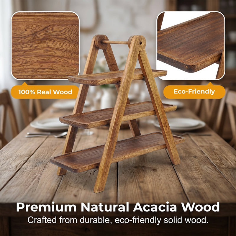 Wooden Serving Tray Stand 3 Tier 5