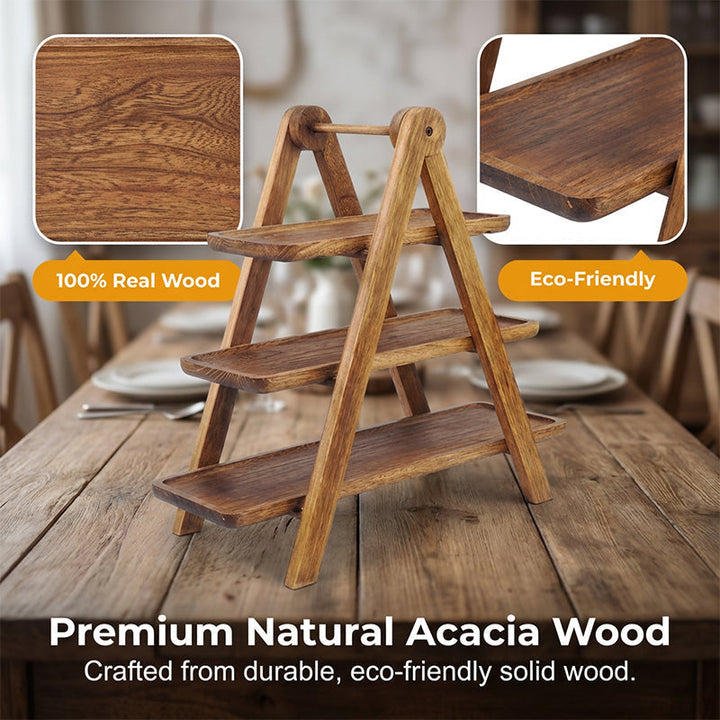Wooden Serving Tray Stand 3 Tier 5