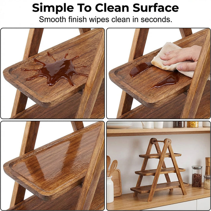 Wooden Serving Tray Stand 3 Tier 7