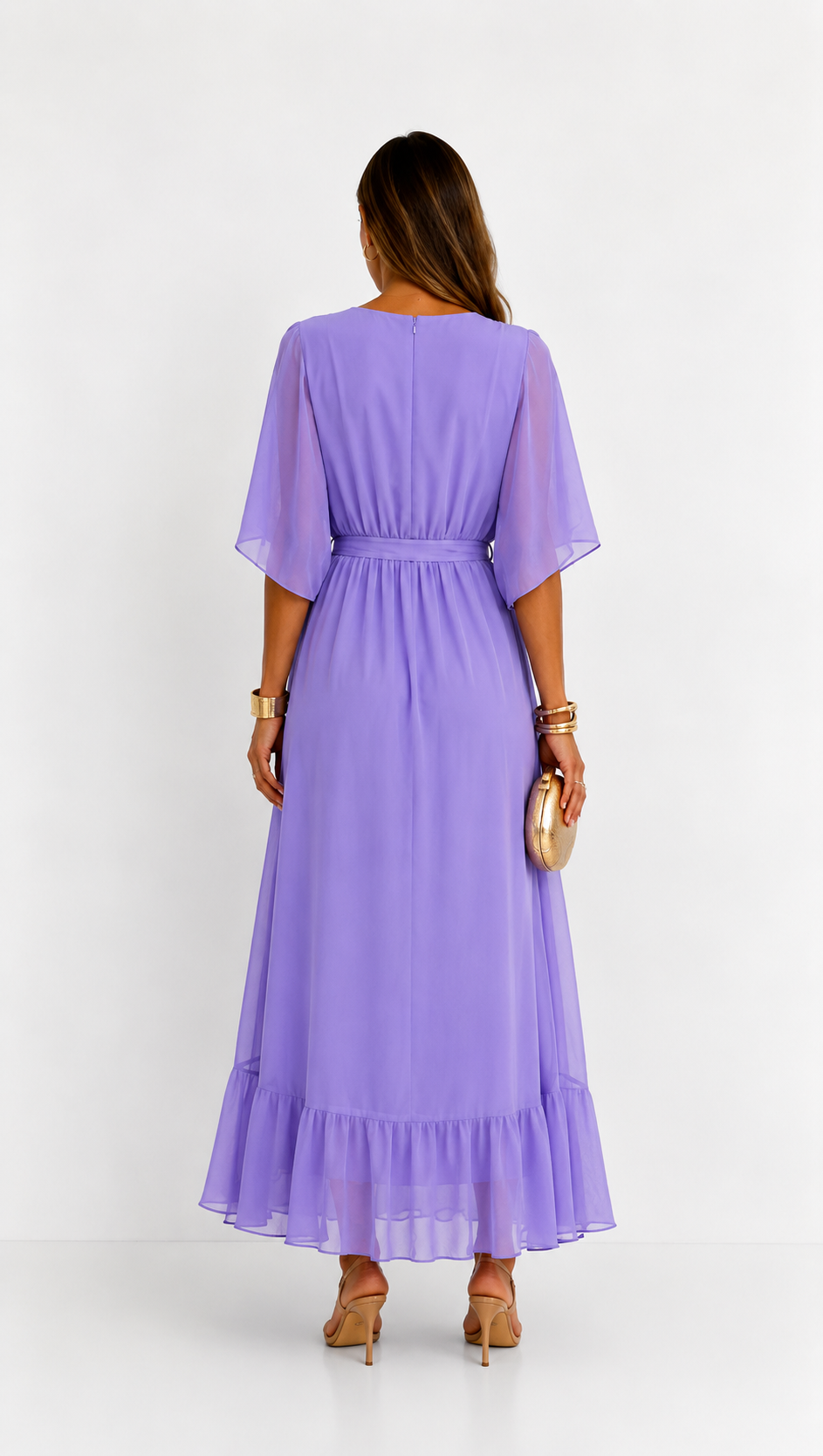 LOTTIE | TUMMY COVERAGE WRAP MAXI DRESS